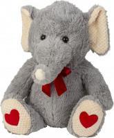 Produktbild IKO Plüsch Elefant mit Herzen auf den Füssen sitzend h= (48 cm)