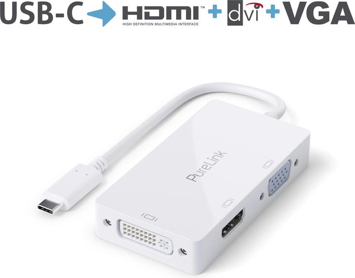 Produktbild Purelink USB-C zu (HDMI, DVI, VGA, 22.40 cm)