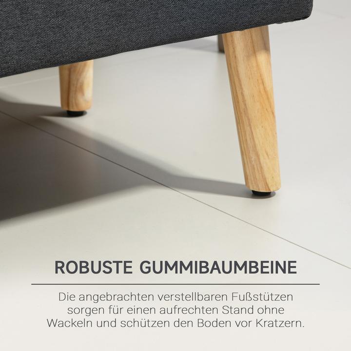Produktbild Homcom Sitzbank Polyester, Kautschukholz Dunkelgrau (39 cm)