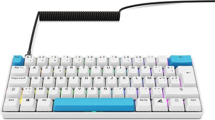 Actual product image Sharkoon SGK50 S4 Gen2 PBT wh Gateron GPRO yellow DE (DE, Cable)