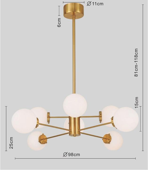 Produktbild Kare Design Hängeleuchte Heavenly Gold Ø98cm (E14)