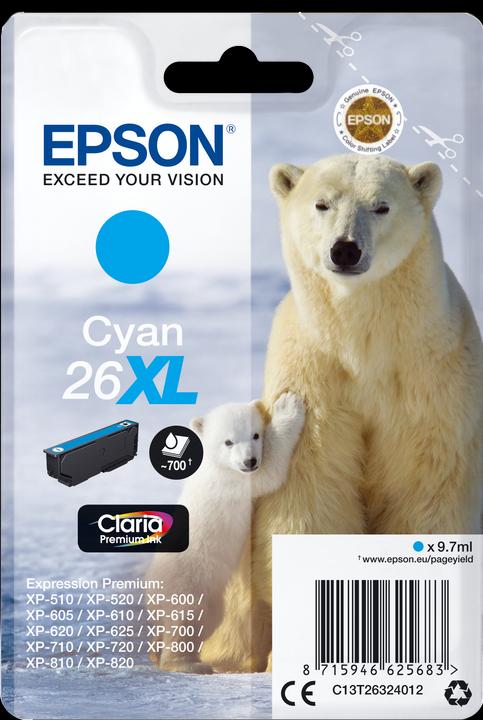 Actual product image Epson 26XL Claria Premium (C)