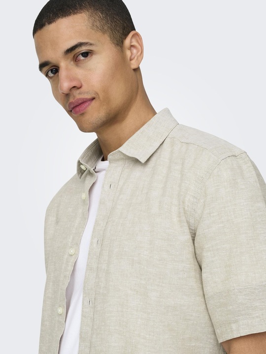 Immagine prodotto Only & Sons Camicia a maniche corte in lino (XS)