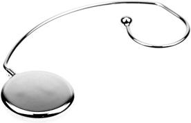 Actual product image Nordisk Design Bag pendant smooth, diameter 4.5 cm, silver-plated, blue