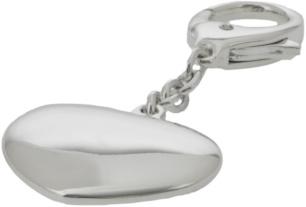 Actual product image Nordisk Design Keyring heart, 3.5 x 4 cm, silver-plated, tarnish-protected
