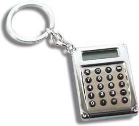 Immagine prodotto Nordisk Design Portachiavi con calcolatrice euro, 4x5 cm, placcato argento, blu