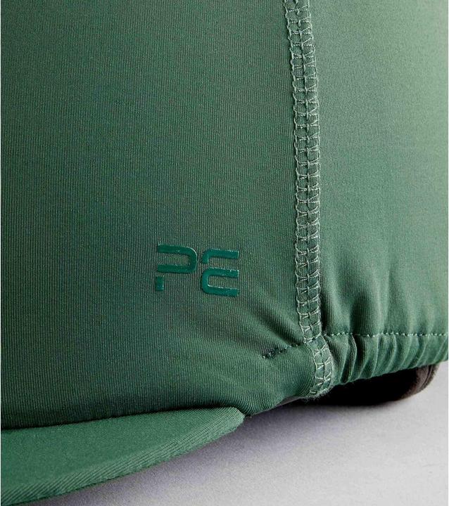 Actual product image Premier Equine Riding helmet cap in jersey with faux fur pompom