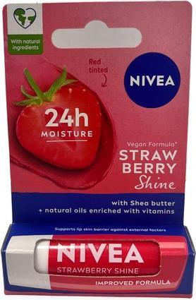 Immagine prodotto NIVEA Rossetto nutriente alla fragola 4,8g (Stick per la cura delle labbra)