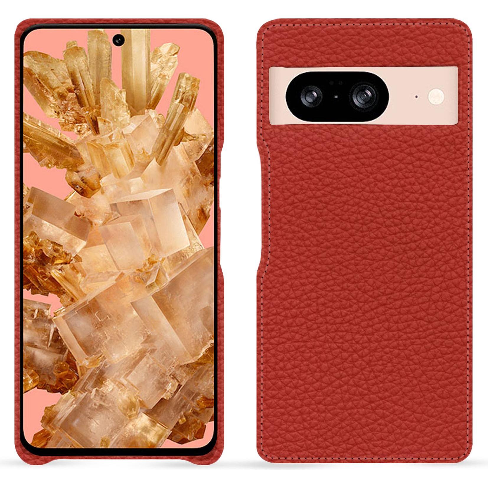 Noreve Lederschutzhülle (Google Pixel 8), Smartphone Hülle, Orange