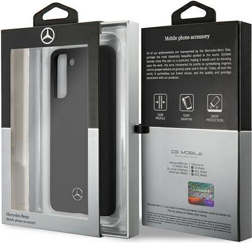 Productafbeelding Mercedes MEHCS21MSILBK S21 + G996 zwart / zwarte stevige siliconen lijn (Samsung Galaxy S21+)