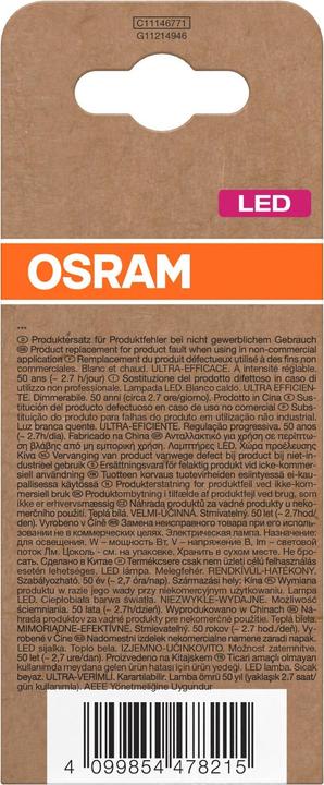Immagine prodotto Osram LED-Lampe Classic, dimmbar, E27, 7,2 W, 2700 K, EEK: A, 1521 lm, warmweiss (E27, 7.20 W, 1521 lm, 6 x, A)