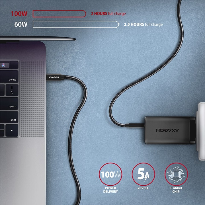 Actual product image Axagon USB C – USB C (2 m, USB 3.2 Gen 2x2)