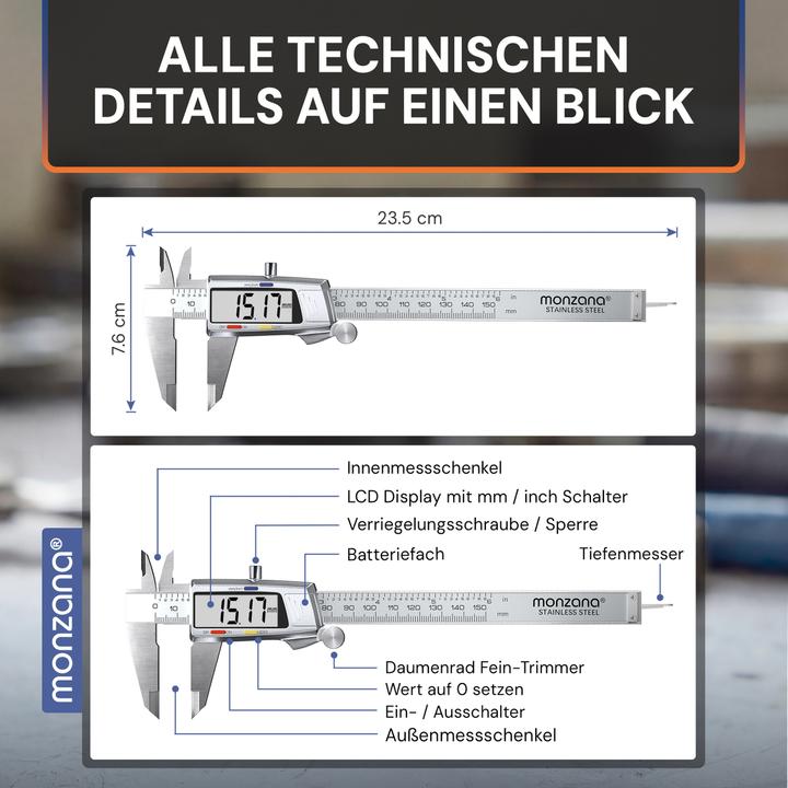 Actual product image Monzana Caliper (15 cm)