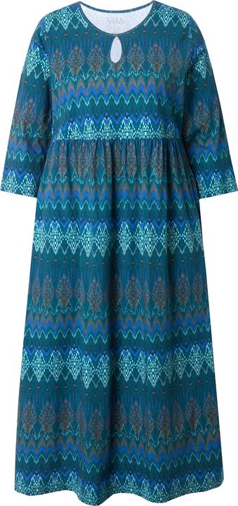 Image du produit Ulla Popken Robe en jersey, coupe évasée. Manches 3/4. Encolure à découpe en forme de goutte (54)