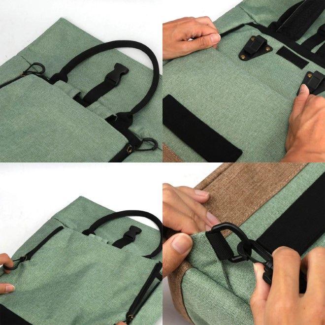 Image du produit Tourbon Sacoche de porte-bagages & sac à dos en nylon imperméable pour vélo (12 l, Sacoches)