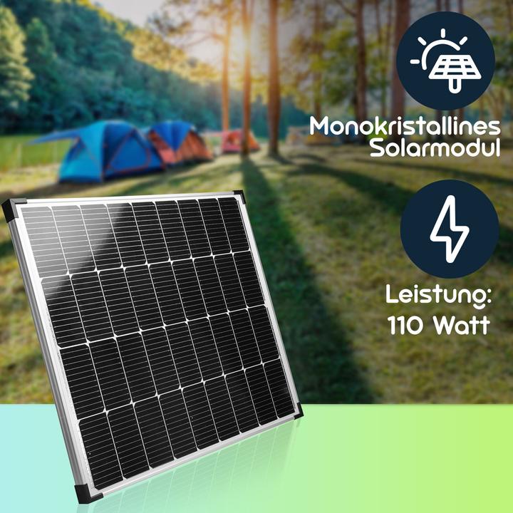 Produktbild Casativo Monokristallines Solarpanel, 2x 110 Watt, IP65, 2er-Set (110 W, 7.10 kg)