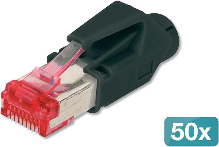 Produktbild Digitus Hirose Modularstecker, CAT 6 TM21 8P8C, geschirmt, für Rundkabel, inkl. Haube, 50 St (Netzwerkkabel Stecker)