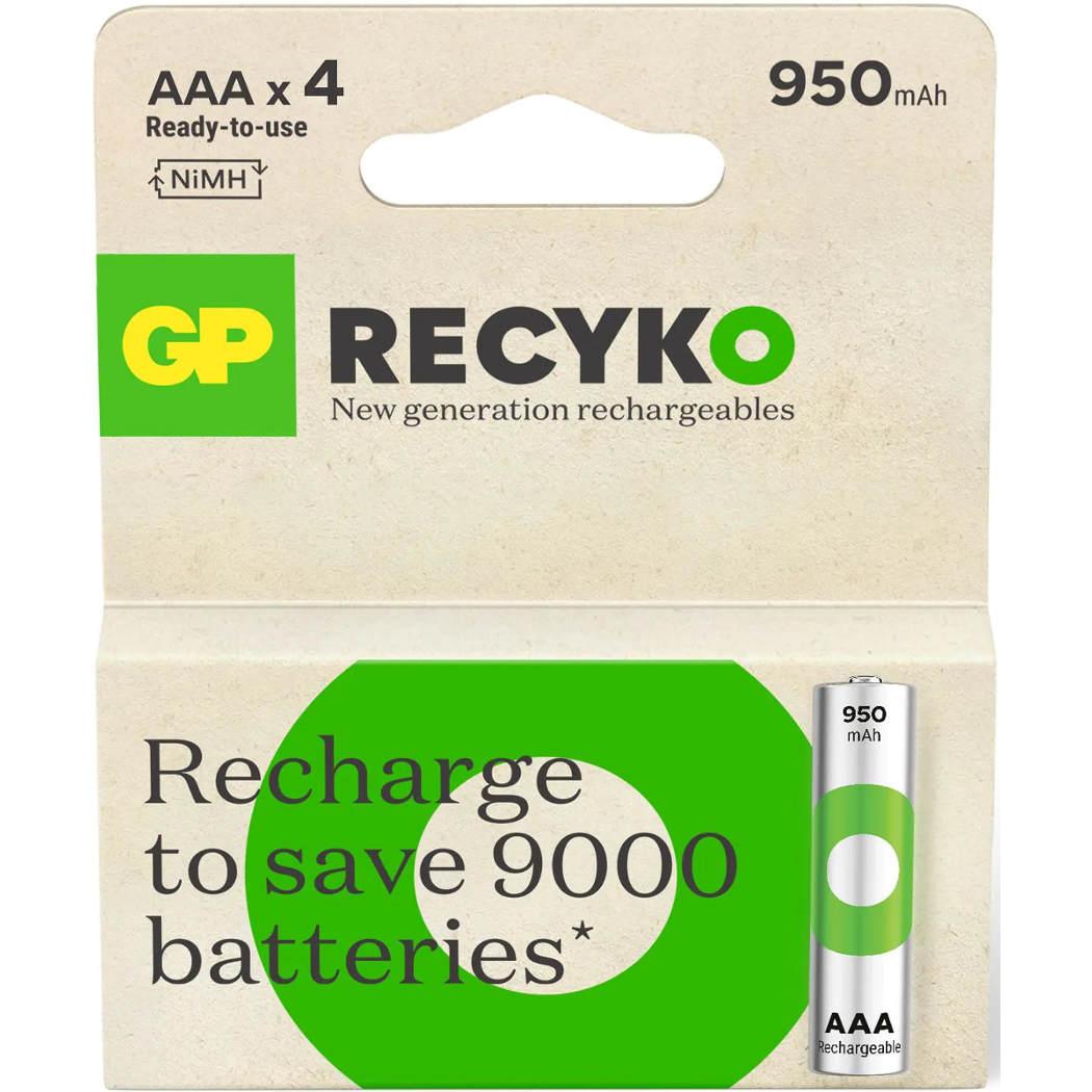 GP Batteries GP Nab??jec?? bat.ReCyko 950 AAA (HR03)-4ks (4 Stk., AAA, 950 mAh), Batterien + Akkus