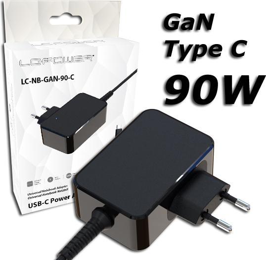 Produktbild LC-Power Netzteil Notebook-Netzteil LC-NB-GAN-90-C (90 W)