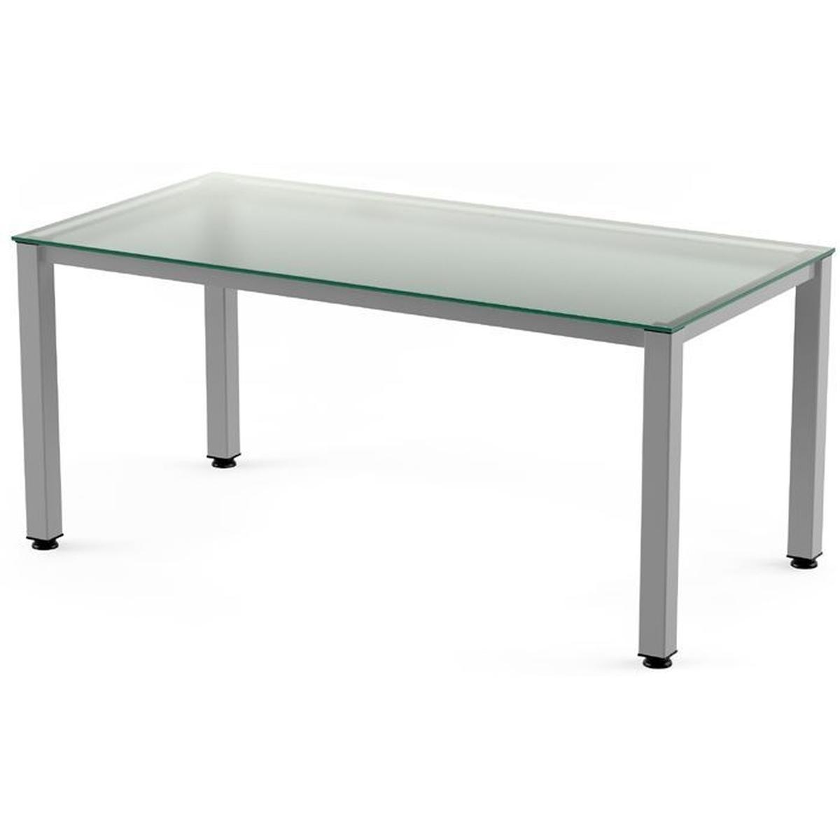 Rocada, Schreibtisch, Schreibtisch Executive BxTxH 120x80x73cm Gestell grau Platte Glas satiniert (120 x 80 x 73 cm)