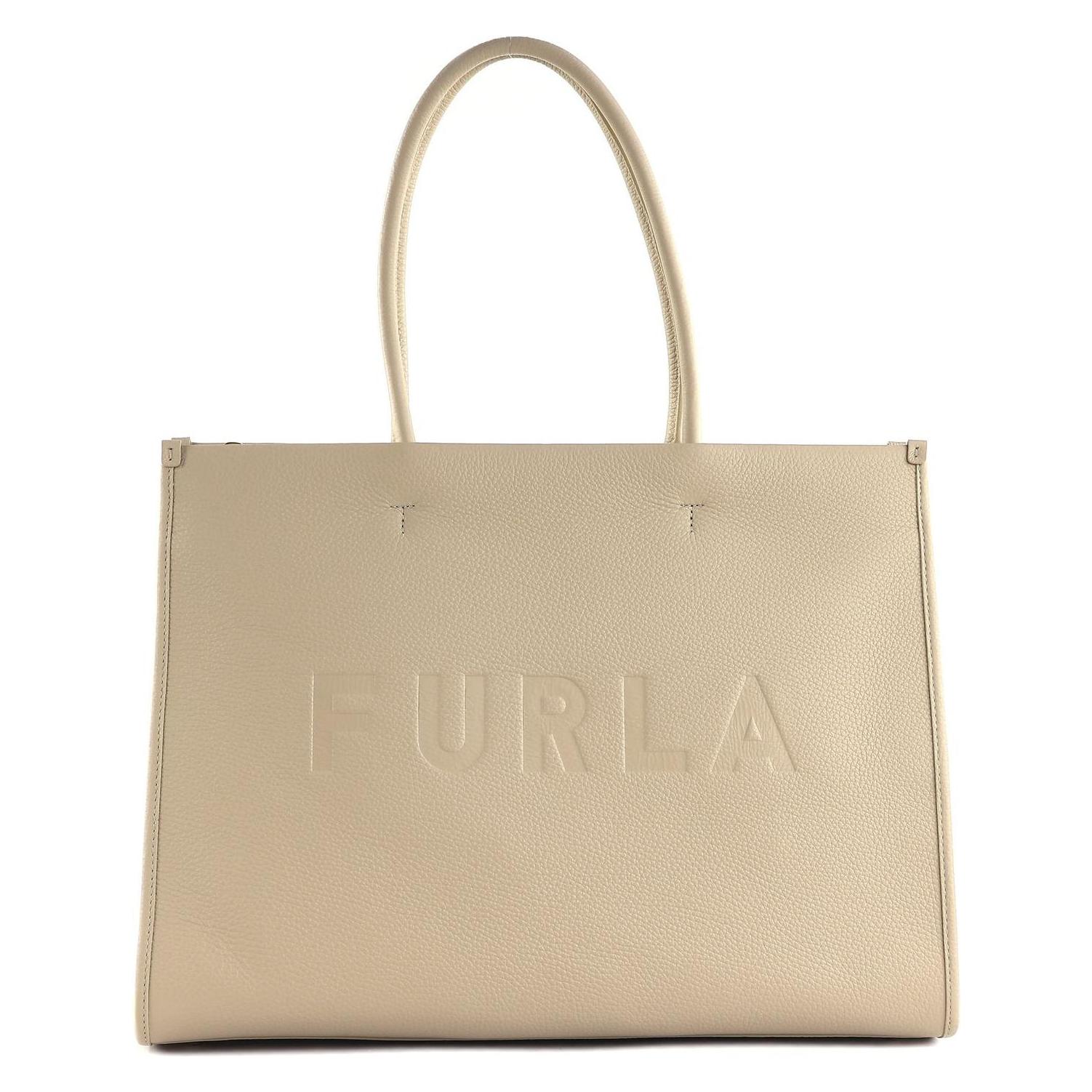Furla, Damen, Handtasche, Opportunity Tote Bag, Schwarz, Beige
