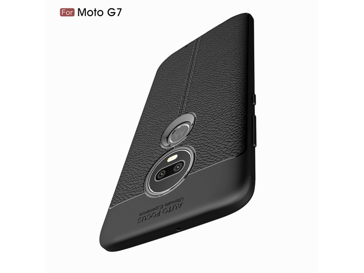 Produktbild Screenguard Motorola Moto G7 Plus Hülle Leather Design TPU Cover (Motorola Moto G7 Plus)