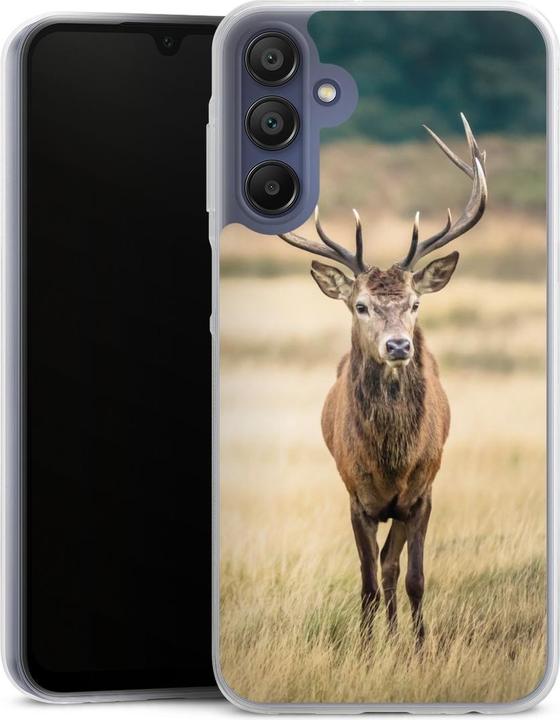 Actual product image DeinDesign Slim Case für Samsung Galaxy A15 5G Silikon Hülle Ultra Dünn Handyhülle Hirsch Wald Wiese (Samsung Galaxy A15 5G)