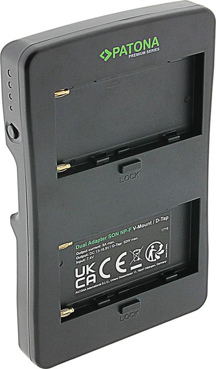 Actual product image Patona V-Mount adapter for 2x NP-F batteries (DC coupler)
