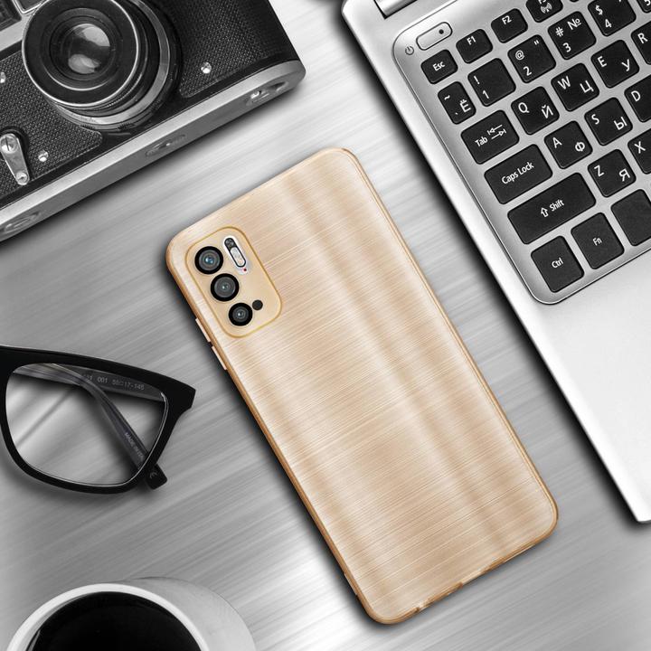 Actual product image Cadorabo Case for Xiaomi RedMi NOTE 10 5G / POCO M3 PRO 5G in TPU Brushed Camera Protector LM160 Style (Xiaomi Poco M3 Pro 5G, Xiaomi Redmi Note 10 5G)