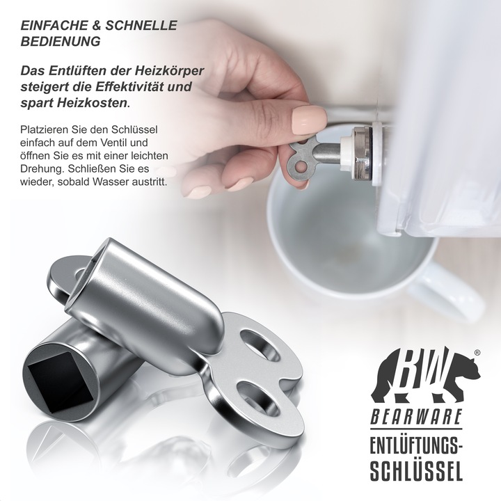 Produktbild Bearware Heizungsentlüftungsschlüssel Set
