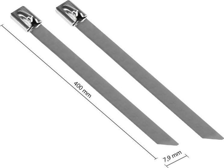 Produktbild Varia SO-37892 - Edelstahl-Kabelbinder 400 x 7,9 mm, -60°C bis +550°C, 20 Stück (400 mm, 20 Stk.)