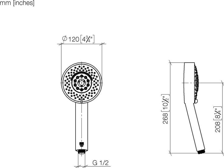 Actual product image Dornbracht Dornb hand shower flow max. 15 l/min chrome (4 Beam types, 15 l/min)