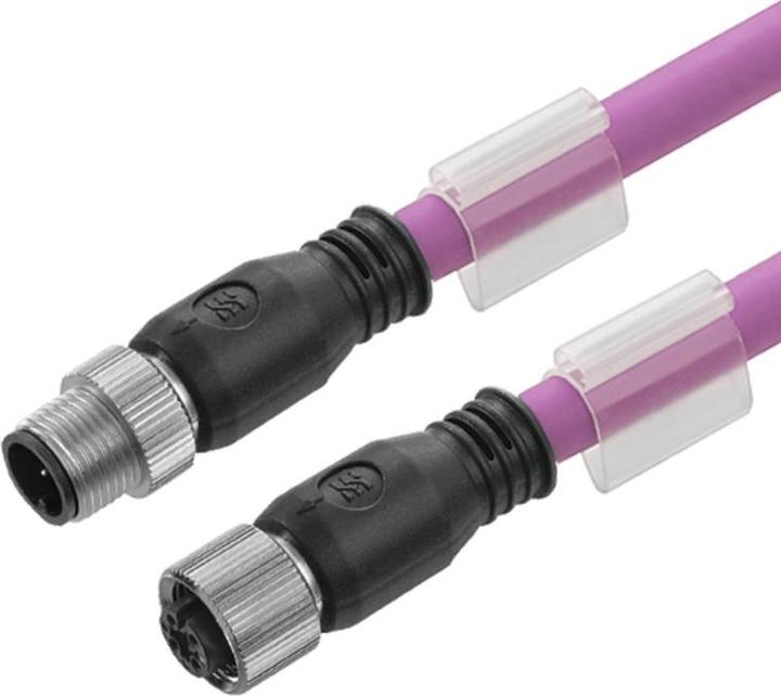 Actual product image Weidmüller 1964710200 Sensor/actuator data connector assembled M12 plug straight (20 m)