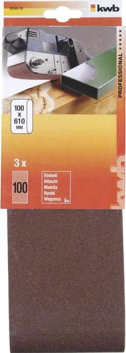 Image du produit kwb Bande abrasive 100X610 grain 100 (100)