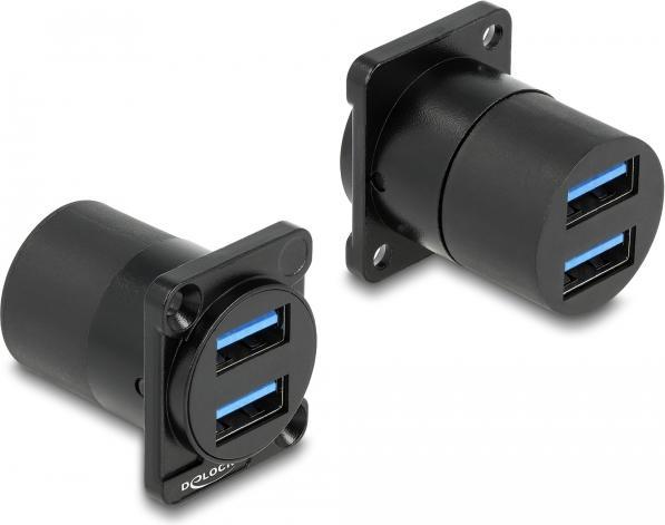 Produktbild Delock D-Typ Modul USB 3.2 Gen 1 Typ-A 2 x Buchse zu 2 x Buchse