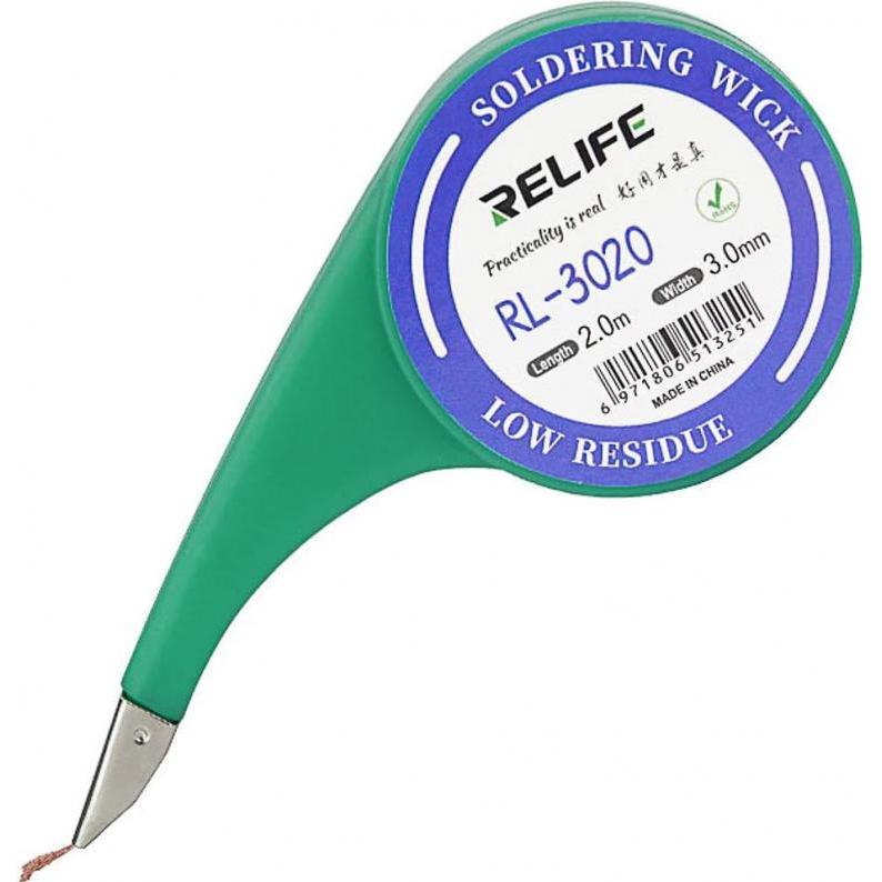 Relife Soldering Wick RL-3020, 3mm, 2m, Accessori per cellulare