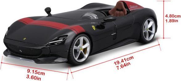 Actual product image Bburago 18-26027 Ferrari - Monza SP1 Nero - 1:24