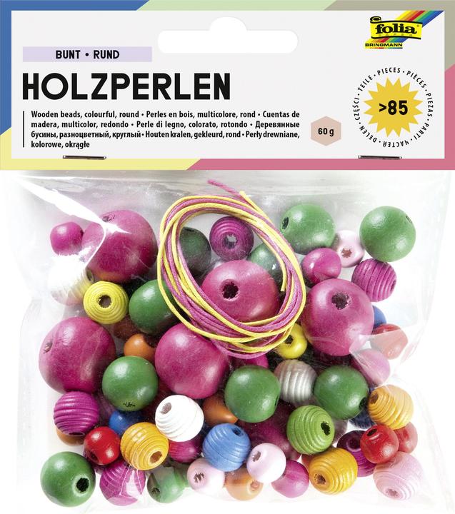 Folia perline di legno tonde