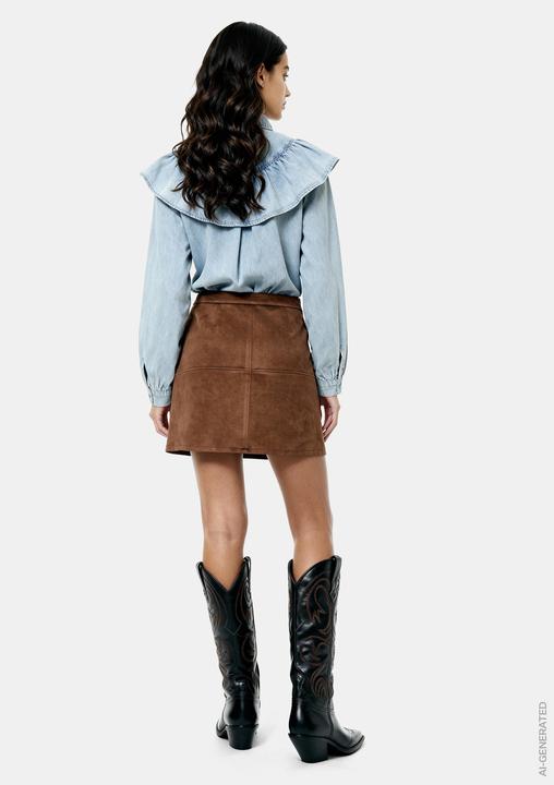 Immagine prodotto Pieces PCBIRKE RÜSCHEN Jeanshemd (S)