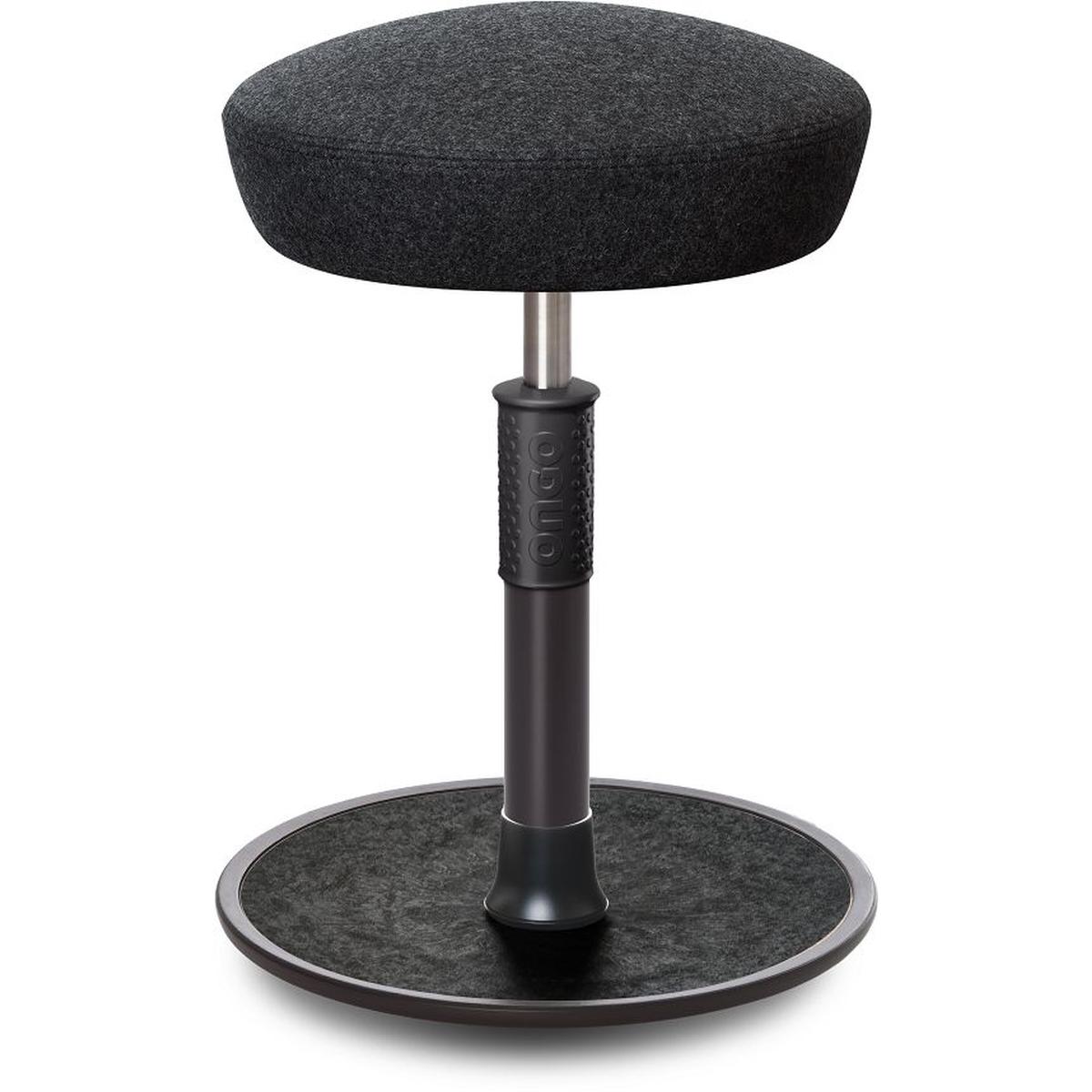Ongo, Bürostuhl, Sitz- Stehhocker Free Regular Hutsitz kvadrat Divina Anthrazit schw. /schw.