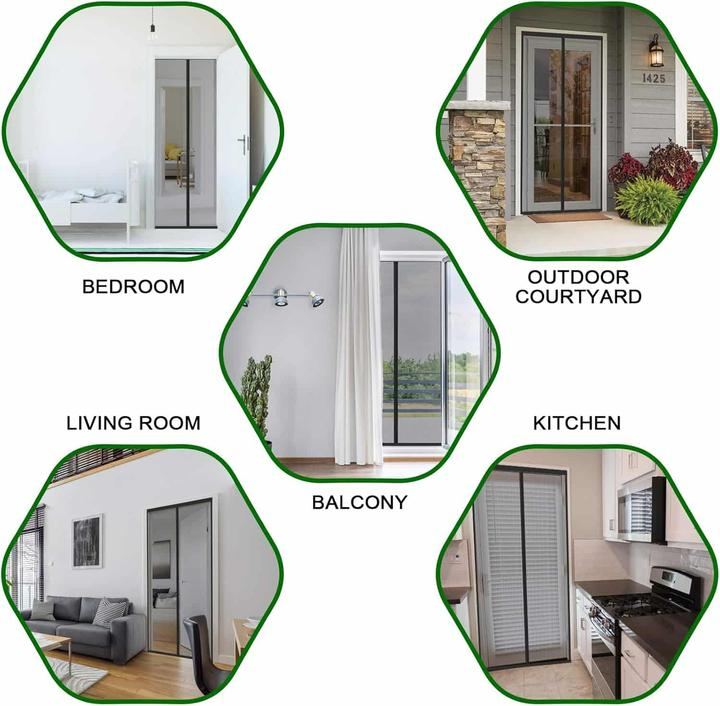 Image du produit Mara Vital Protection magnétique contre les insectes pour porte de terrasse, installation adhésive (210 x 90 cm)