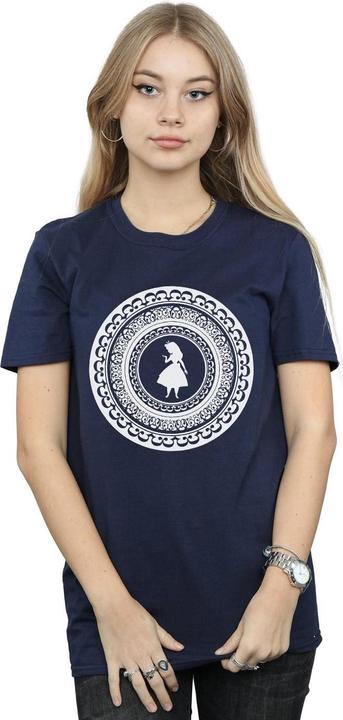 Actual product image Disney Womens/Ladies Alice In Wonderland Circle Cotton Boyfriend T-Shirt (L)