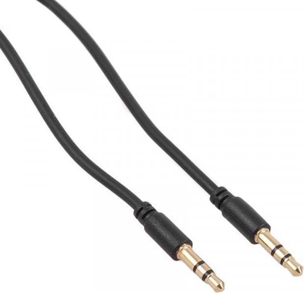 Actual product image Maclean Cable audio Jack 3"1/2 M/M 1,5m (Noir) (1.50 m, AUX cable)
