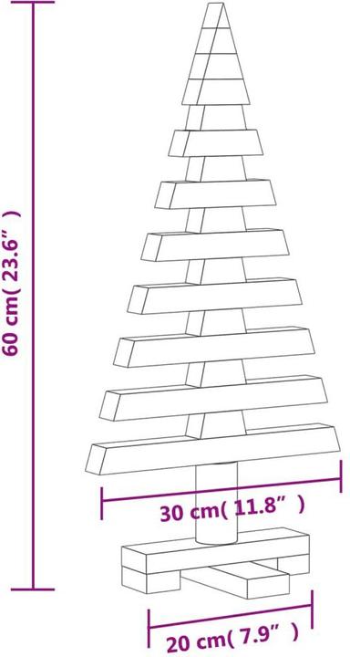 Produktbild vidaXL Weihnachtsbaum Holz (60 cm)