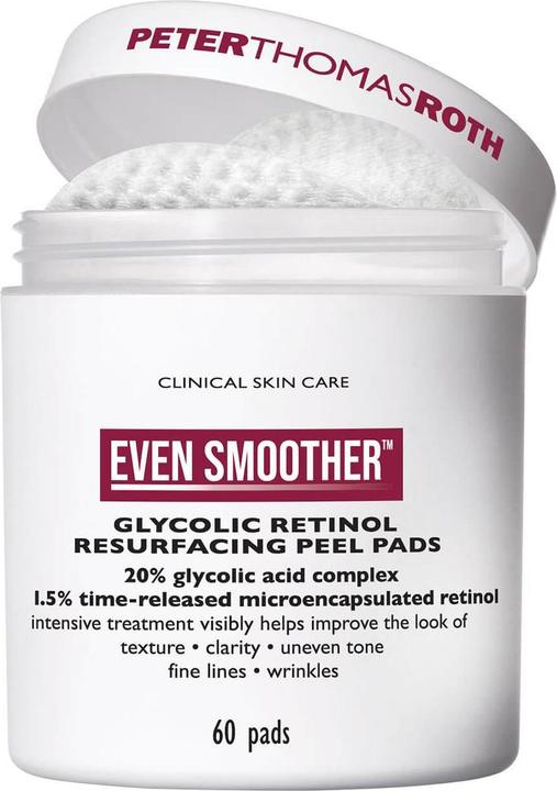 Actual product image Peter Thomas Roth Clinical Skin Care Even Smoother Glycolic Retinol Resurfacing Peel Pads (Cleansing scrub, 60 ml)