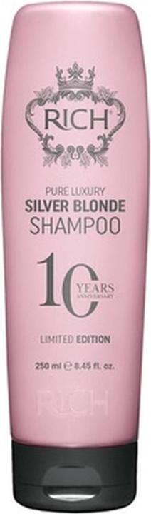 Immagine prodotto Rich Pure Luxury Silver Blonde Shampoo viola per bionde platino sbiancate argento grigio cenere a (Shampoo liquido)