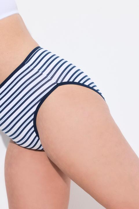 Immagine prodotto Ulla Popken Slip midi con righe/tinta unita in confezione da cinque (60)
