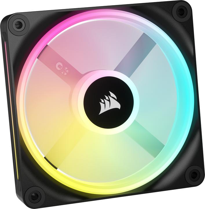 Image du produit Corsair Ventilateur iCUE LINK QX120 RGB 120 mm PWM (noir, kit de démarrage) (120 mm, 3 x)