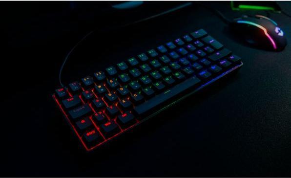 Produktbild Speedlink ATMOS RGB Rainbow Mechanical 60% Gaming Keyboard with brown switches, black - DE layout (DE, Kabelgebunden, Kabellos)