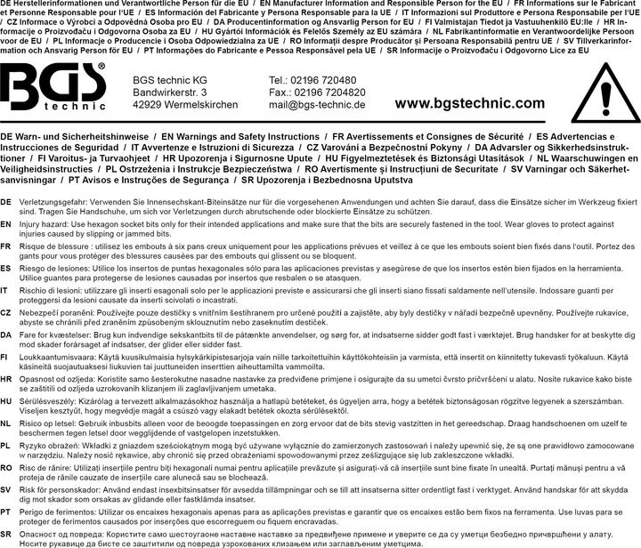 Productafbeelding BGS Bitsleutelset | aandrijfvierkant 6,3 mm (1/4") / 10 mm (3/8") / 12,5 mm (1/2") | binnenzeskant (Inbus)